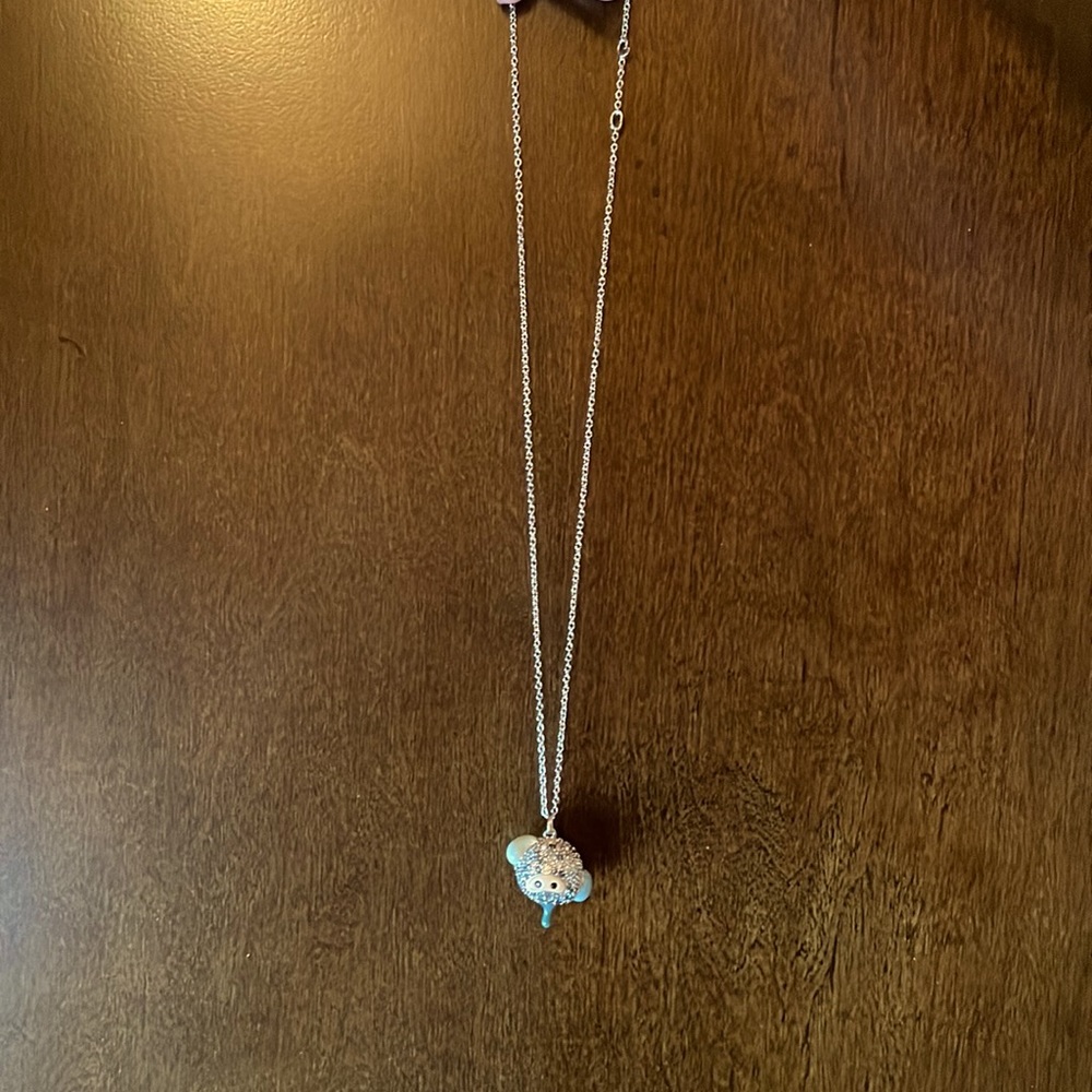 Swarovski cute water droplet crystal pendant necklace